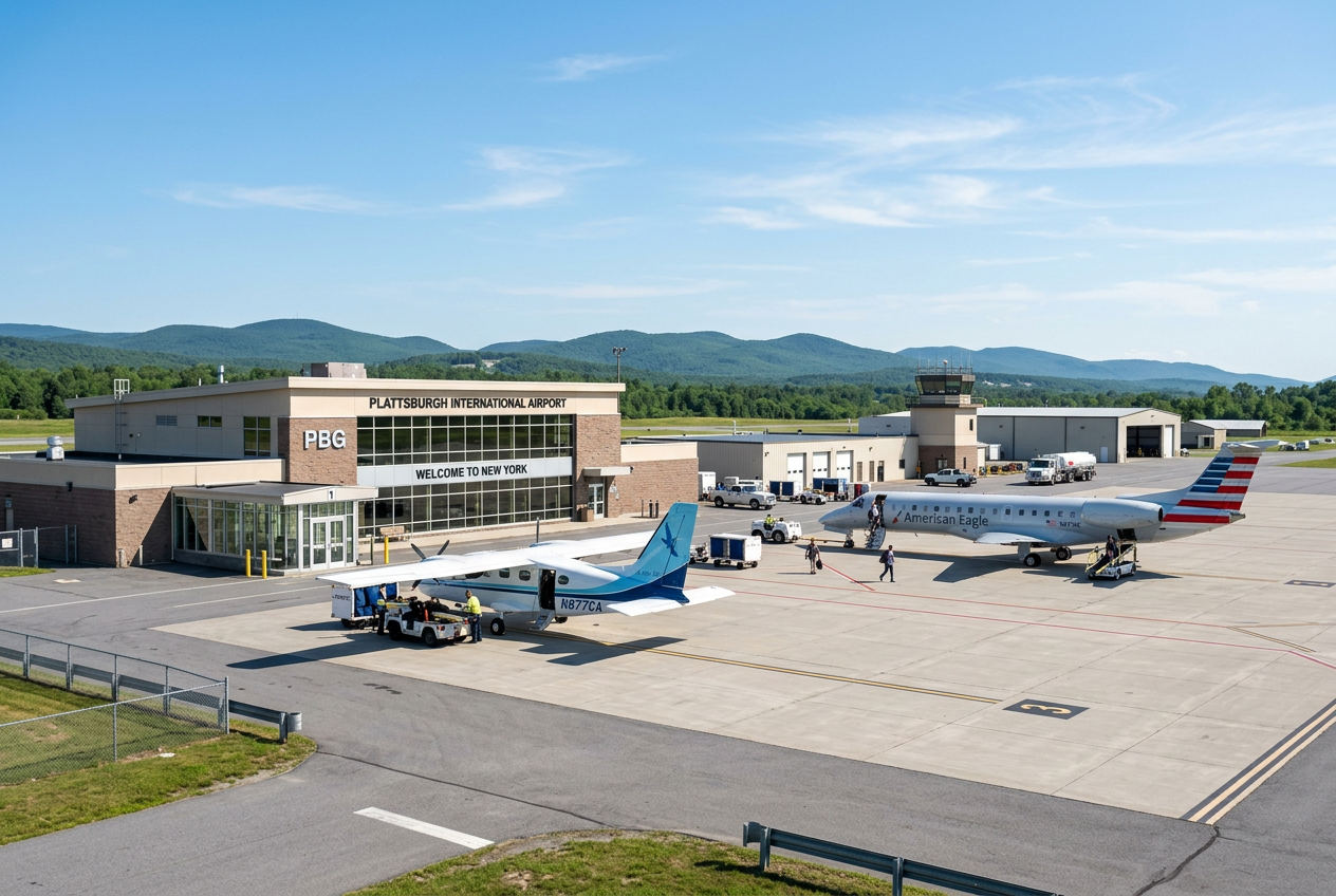 Plattsburgh International airport transfer from Burlington VT